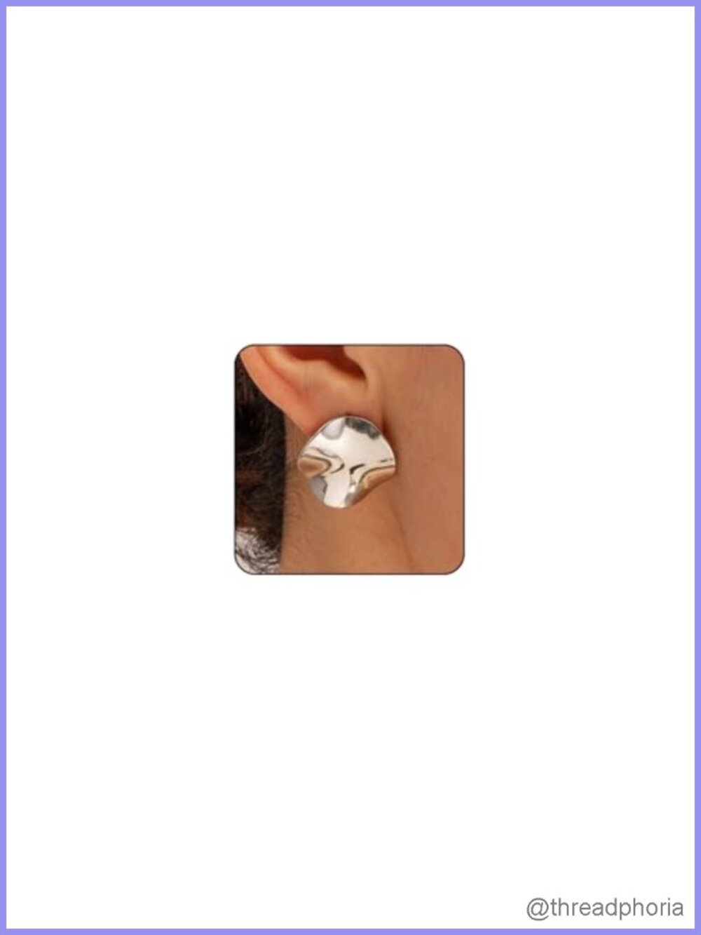 Chunky Statement Stud Earrings Alloy Geometric Irregular Round Square